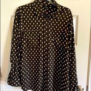 Who what where long sleep button down shirt